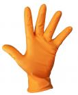 Orange Diamond Grip Nitrile Glove