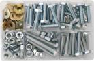 Assorted Box of M10 Hardware - Setscrews, Nuts & Flat Washers (150)