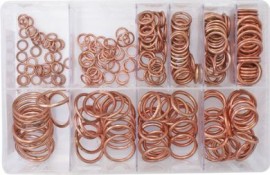 Assorted Copper Compression Washers (250)