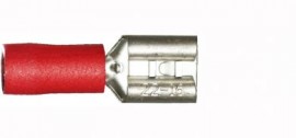 Red Female Spade 6.3mm (crimps terminals)