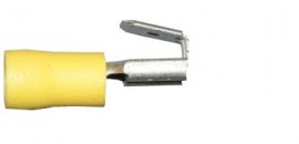 Yellow Piggy-back 6.3mm (crimps terminals)